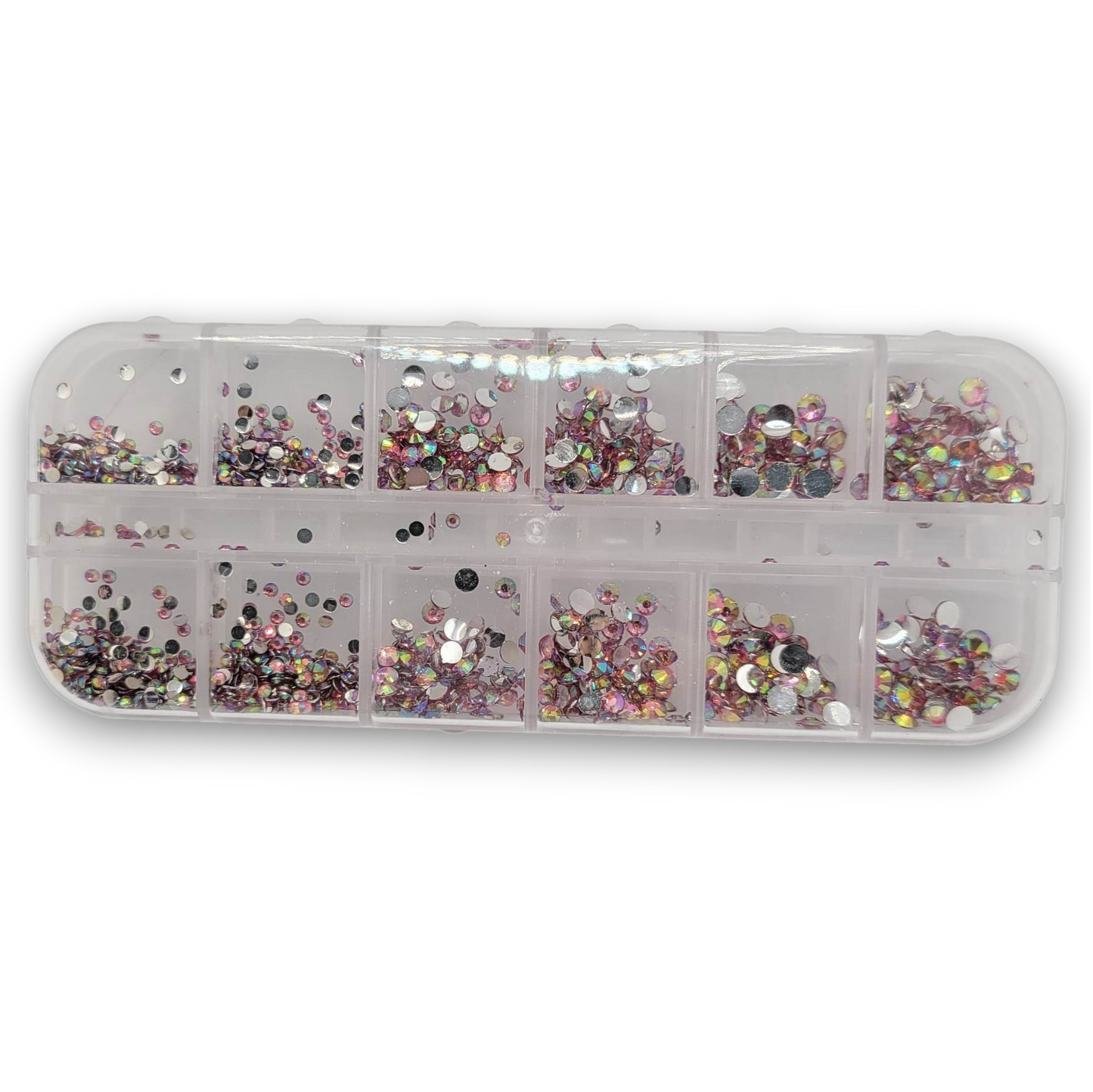 Boite à bijoux - Strass rose or #7