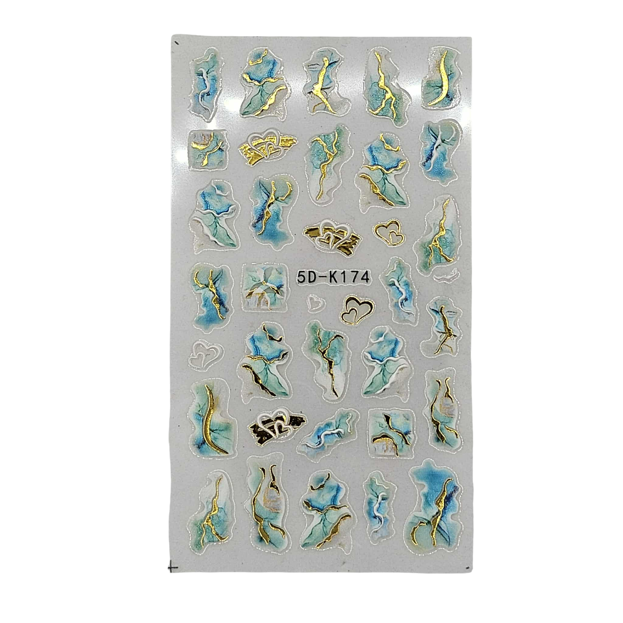 Collant nail art - Marbré aqua #3