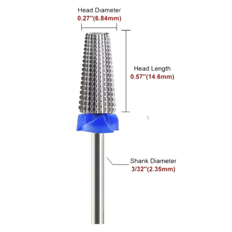 Embout au carbure extra fin conique 6.8mm