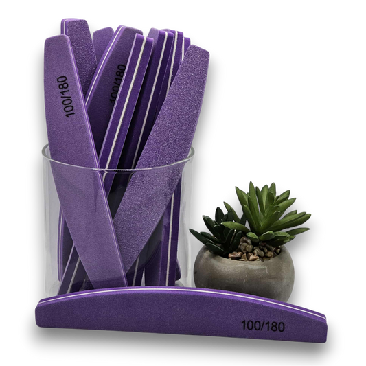 Lime buffer demi-lune mauve