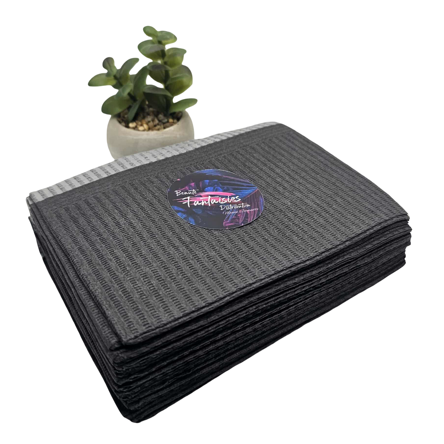 Serviette plastifiée (Gibson) Noir 20 unités