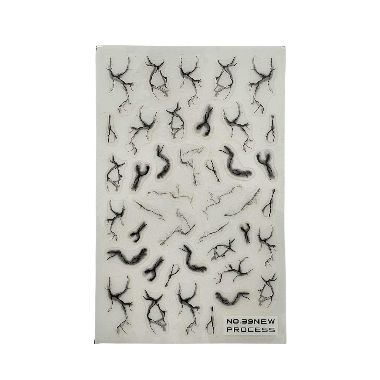 Collant nail art - Éclair noir #1