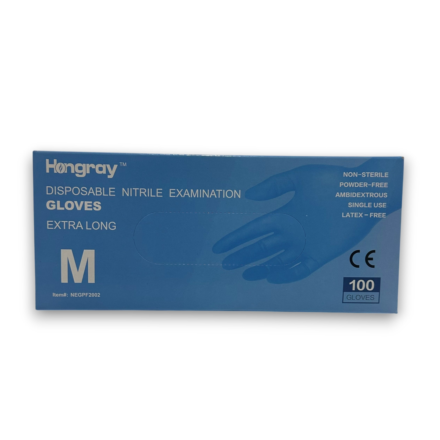 Gants de Nitrile Bleus Sans Poudre (100pcs)