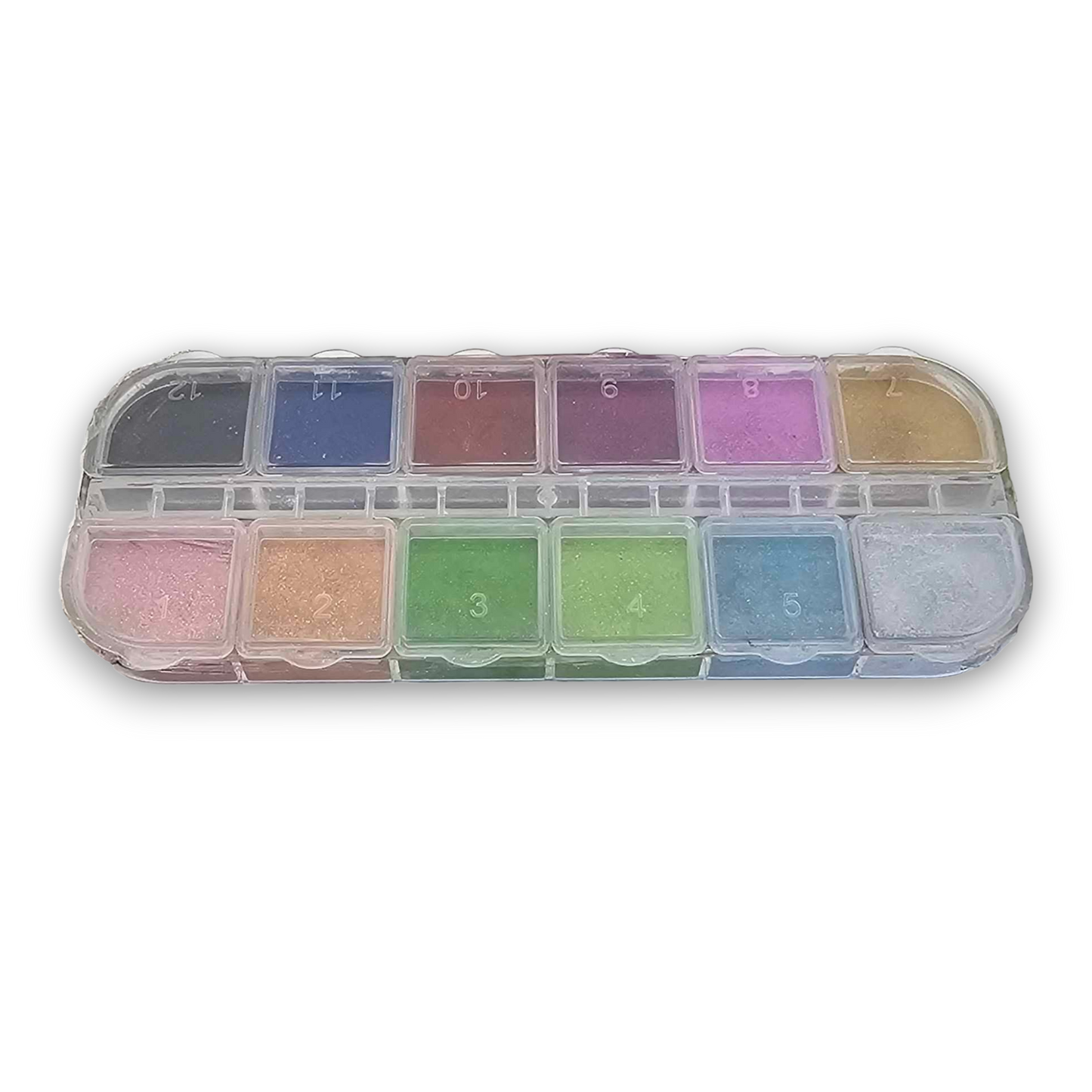 Coffret de poudres libres à effets chromes multicolores #3