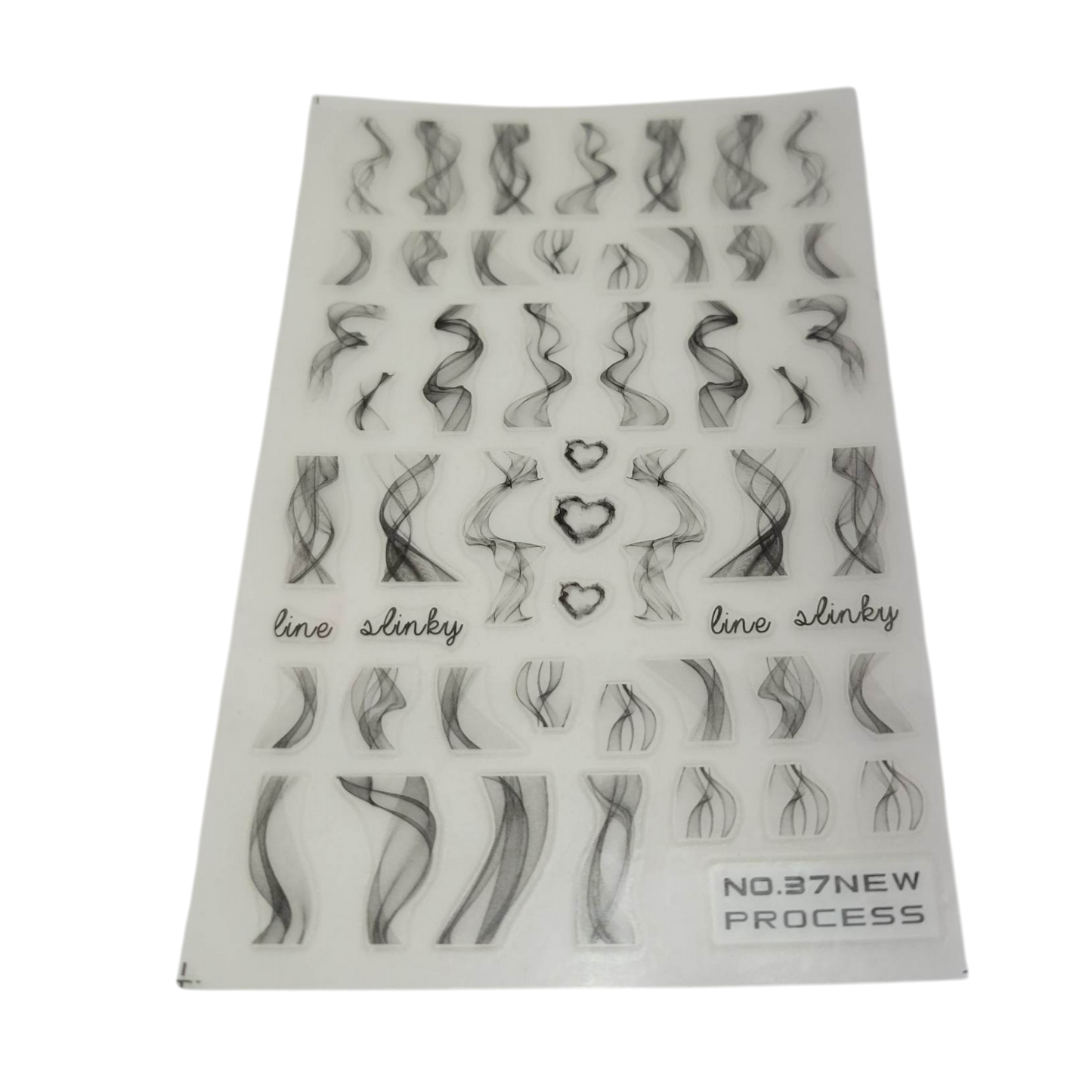 Collant nail art - Marbré noir #2