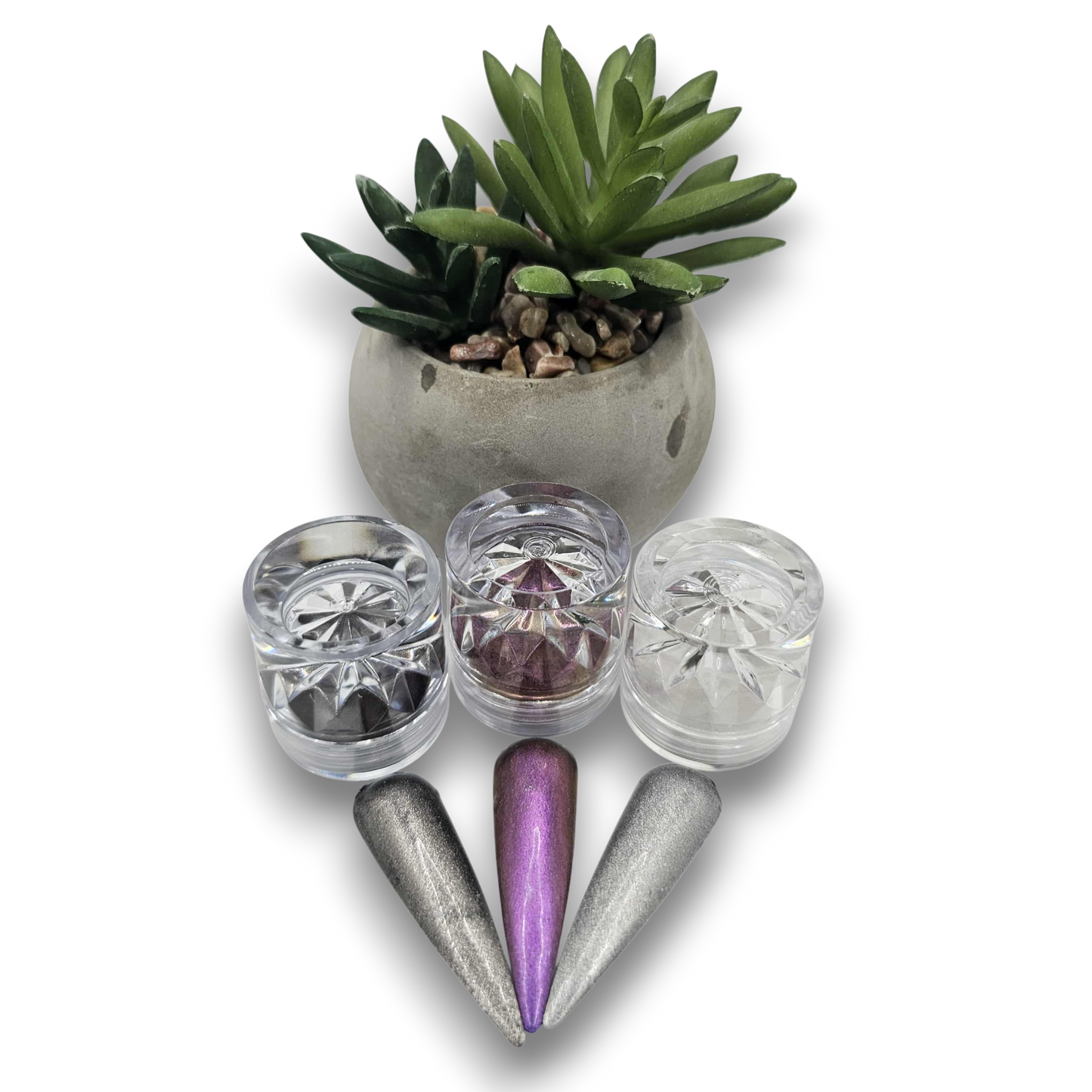 Poudre miroir de haute qualité en 3 couleurs.