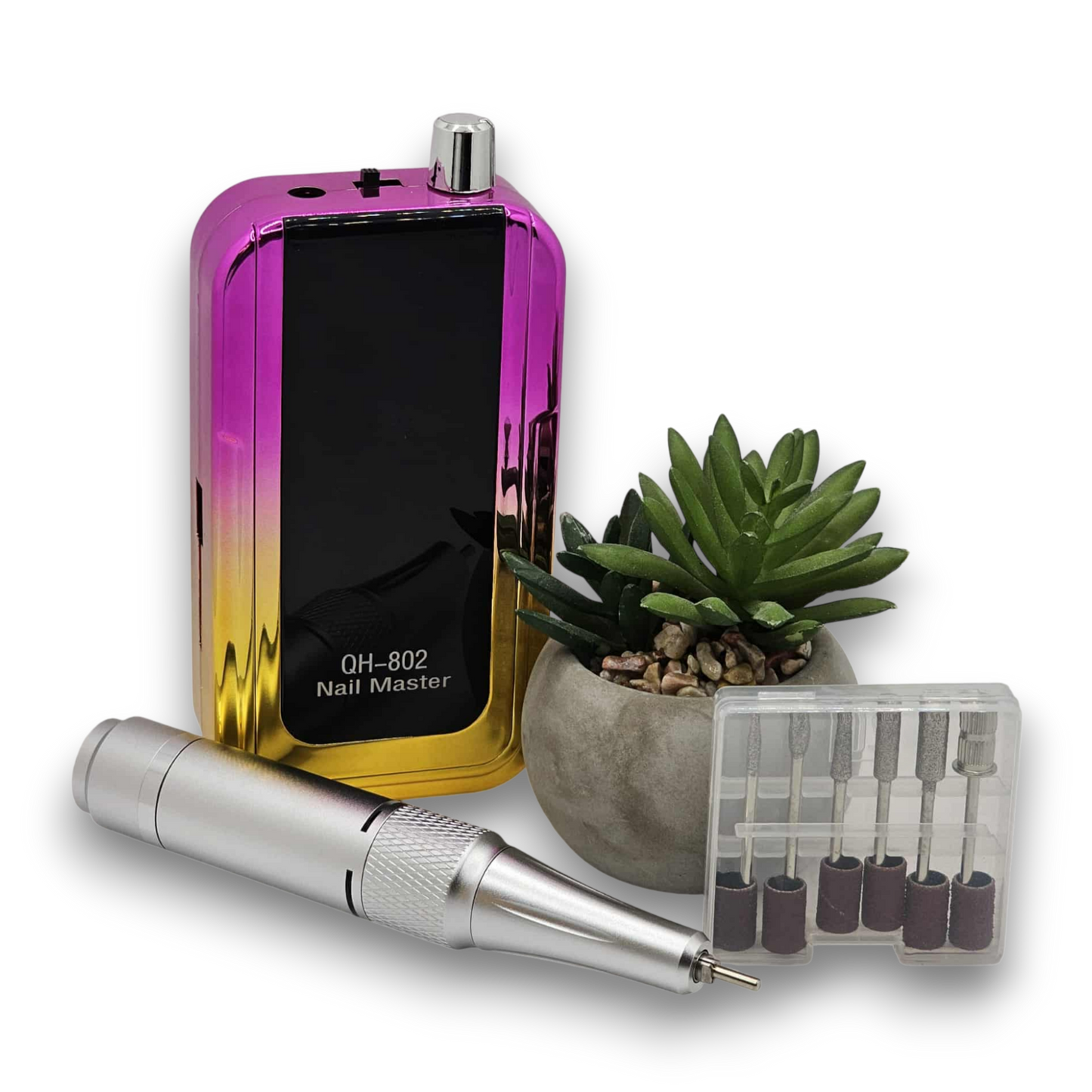 Lime à ongles électrique rechargeable rose et jaune