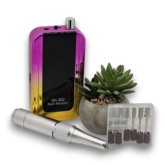 Lime à ongles électrique rechargeable rose et jaune