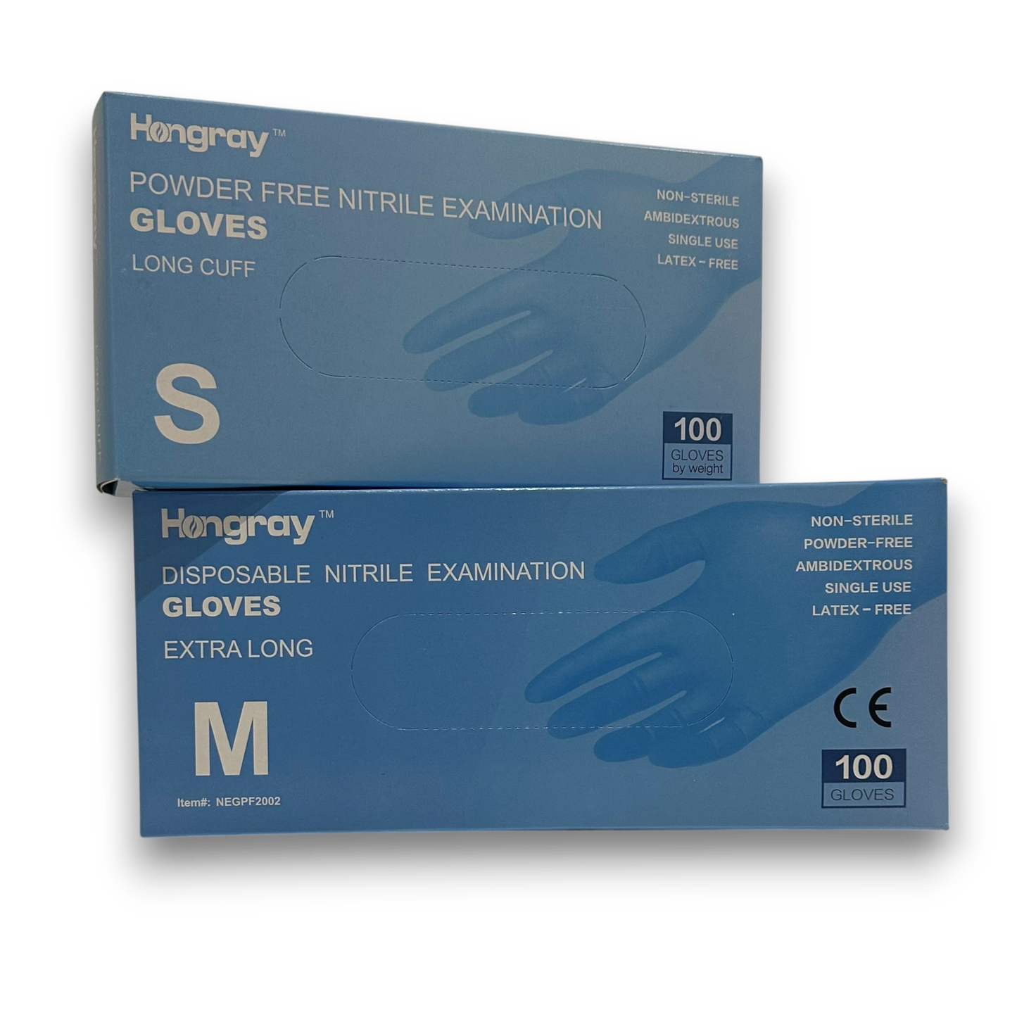 Gants de Nitrile Bleus Sans Poudre (100pcs)